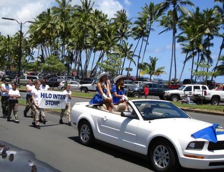 Merrie Monarch Parade Hilo stomp Hilo High Band 2008